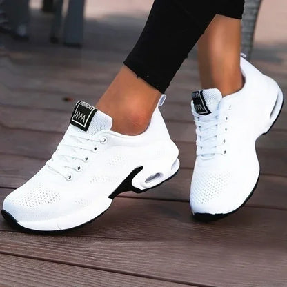 Women's Platform Mesh Sneakers – Breathable Chunky Sole Running Shoes