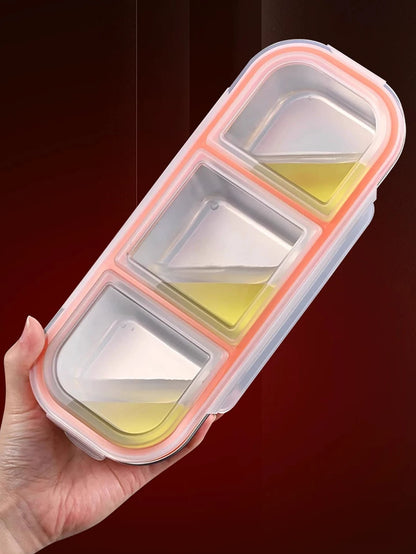 Stainless Steel Mini Compartment Lunch Box – Portable Bento
