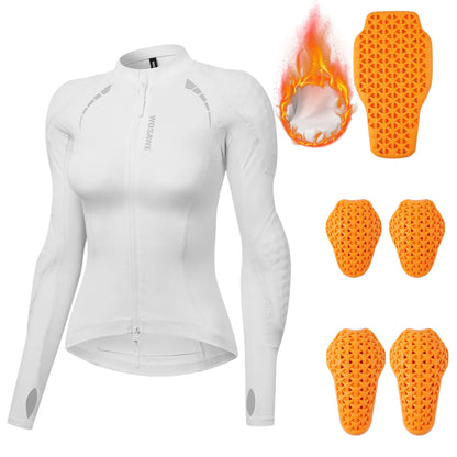 Women's Motorcycle Riding Jacket with Armor Pads