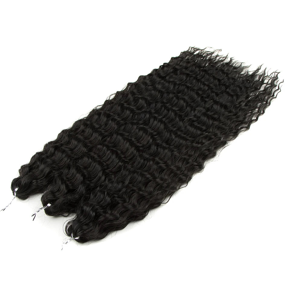 Idol 300g 22 Inch Ariel Curl Hair Water Wave Twist Crochet Synthetic Ombre Rainbow Color Braiding
