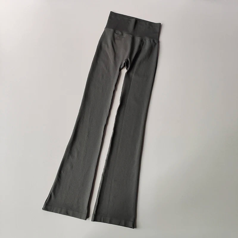 Women's Seamless High-Waist Flare Yoga Pants – Compression Leggings