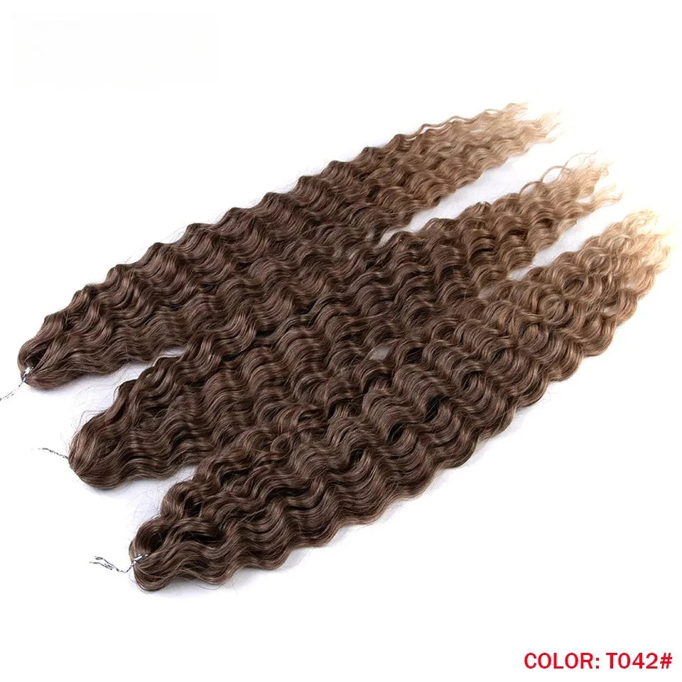 Idol 300g 22 Inch Ariel Curl Hair Water Wave Twist Crochet Synthetic Ombre Rainbow Color Braiding