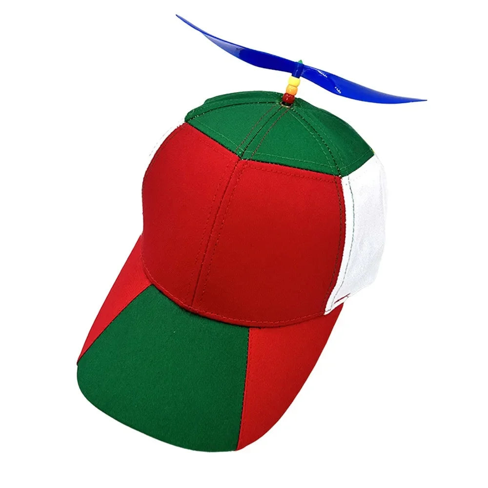 Propeller Beanie Hat – Funny Rainbow Helicopter Cap for Kids
