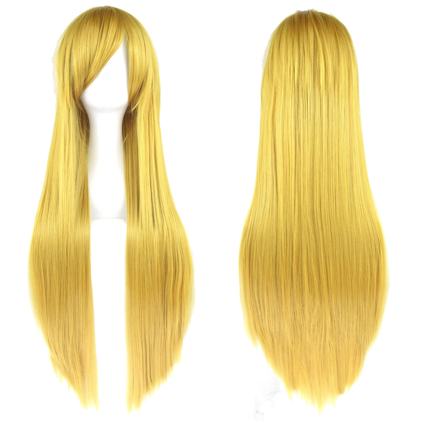 Soowee Long Synthetic Hair White Purple Cosplay Wigs Party Black Straight Wig Hairpiece Women