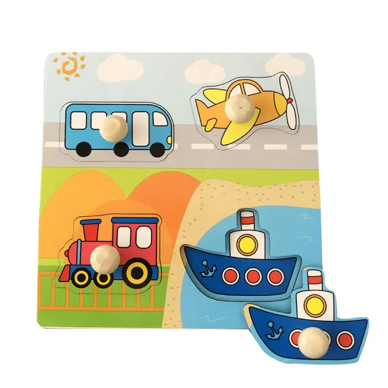 Wooden Montessori Puzzle Toy for Toddlers Ages 1-3