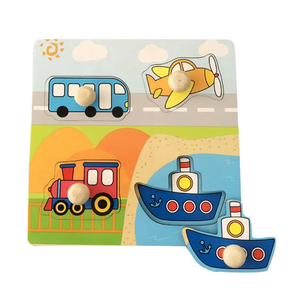 Wooden Montessori Puzzle Toy for Toddlers Ages 1-3
