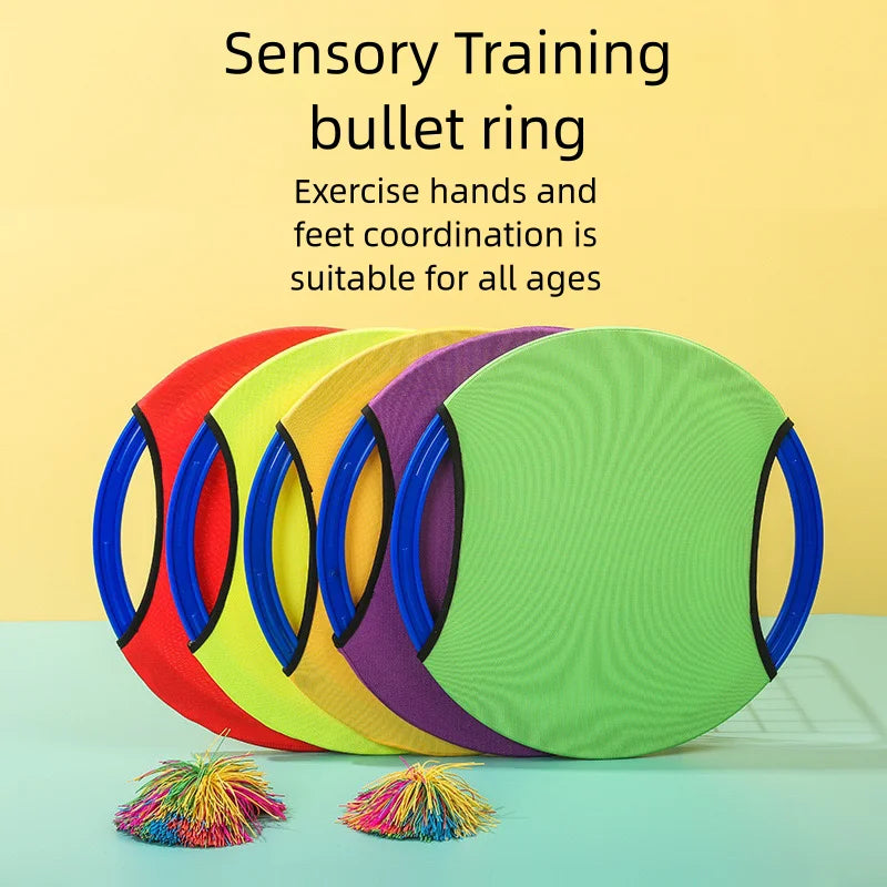 Bouncing Paddle Ball Set – Kids Outdoor Throwing & Catching Sensory Toy