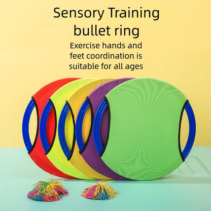 Bouncing Paddle Ball Set – Kids Outdoor Throwing & Catching Sensory Toy