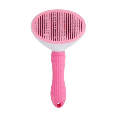 Self-Cleaning Slicker Brush – One-Click Pet Hair Removal Comb