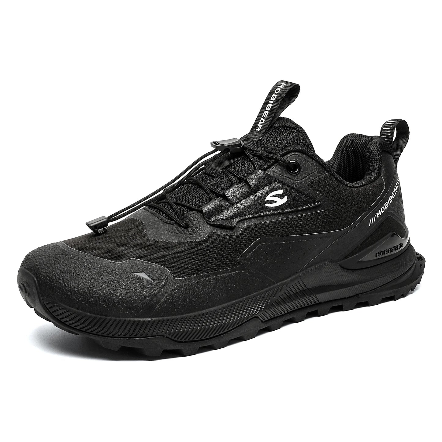 Hobibear Non-Slip Hiking Shoes for Men & Women – Elastic Lace Outdoor Sneakers