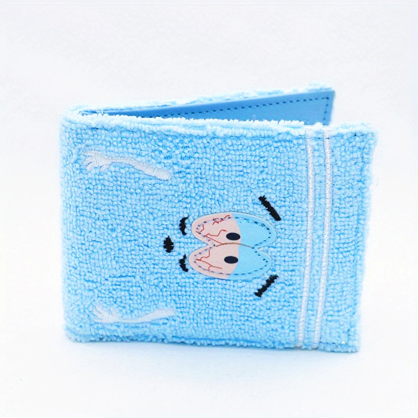 Anime Embroidered Card Holder Wallet – Cute Towel Cloth ID Wallet
