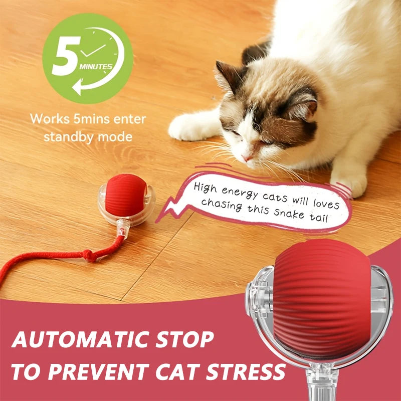Automatic Cat Ball Toy – Smart Sensor Self-Moving Rechargeable