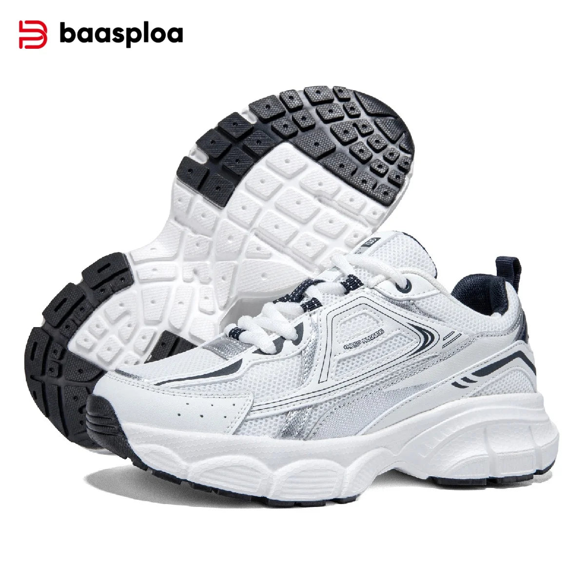 Baasploa Women's Mesh Sneakers – Lightweight Breathable Running Shoes