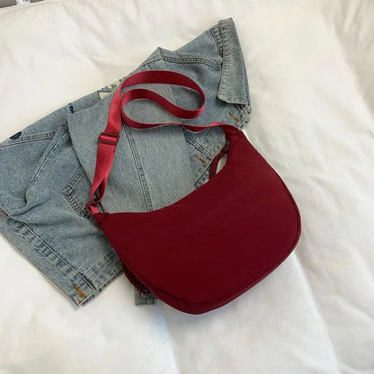 Crossbody Shoulder Bag Minimalist Crescent Dumpling Style