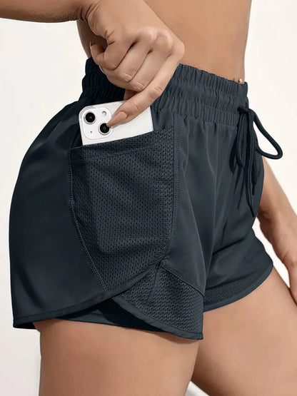 2-in-1 Women's Running Shorts with Pockets & Built-In Liner