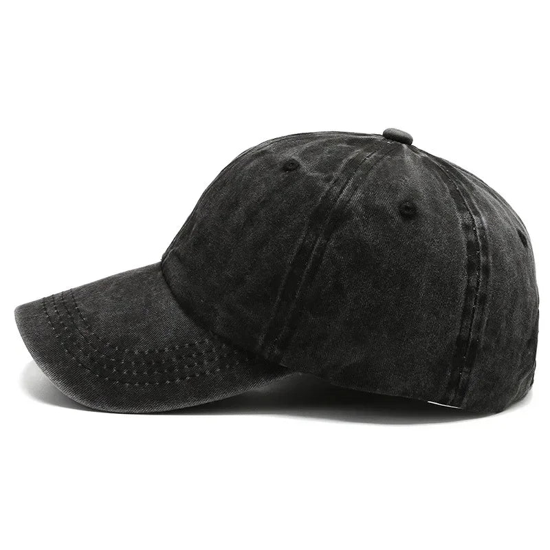Cotton Baseball Cap – Vintage Washed Snapback Hat Unisex