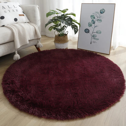 Round Shaggy Rug – Super Soft Fluffy Carpet for Living Room & Bedroom