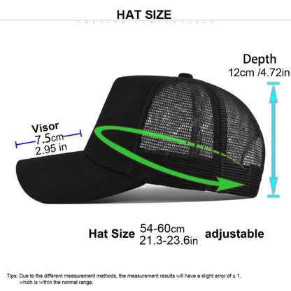 Custom Logo 5-Panel Mesh Trucker Baseball Cap – Men & Women