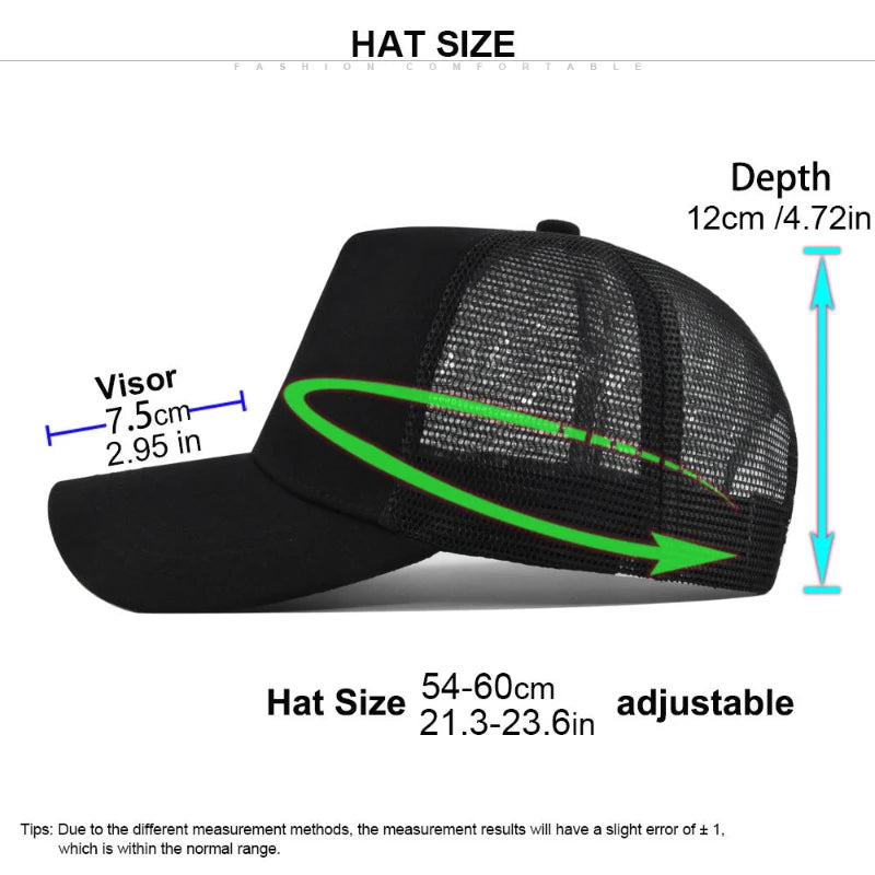 Custom Logo 5-Panel Mesh Trucker Baseball Cap – Men & Women