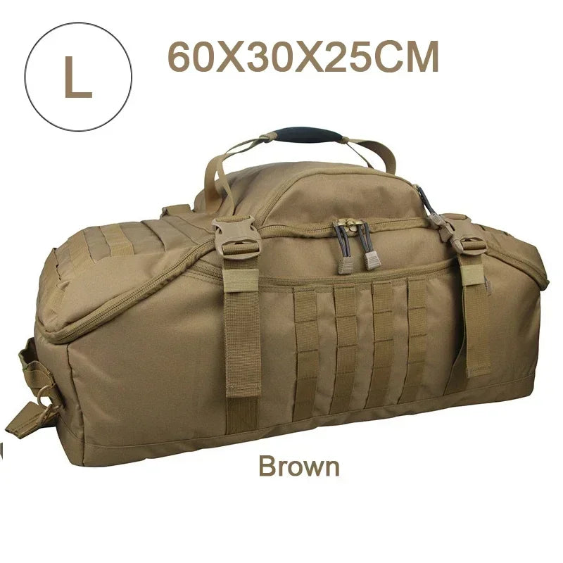 Tactical MOLLE Duffle Bag Backpack – 25L / 45L / 80L Outdoor Military Pack