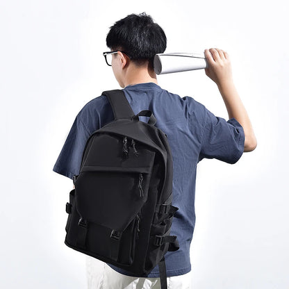 Travel Backpack 15" – Large Capacity Solid Color Daypack