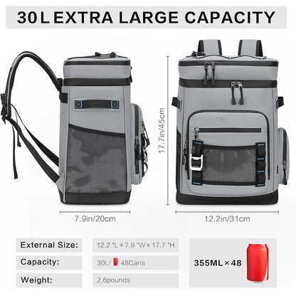30L Insulated Cooler Backpack – Waterproof & Leak-Proof
