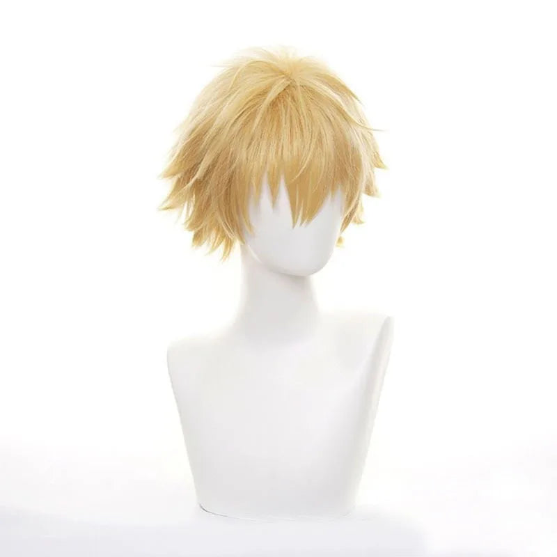 Blonde Short Spiky Synthetic Cosplay Wig – Heat Resistant, Anime & Halloween