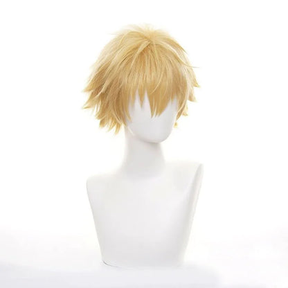 Blonde Short Spiky Synthetic Cosplay Wig – Heat Resistant, Anime & Halloween