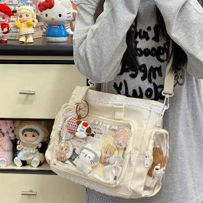 Ita Bag Transparent Window Tote – Y2K Kawaii Crossbody Shoulder Bag