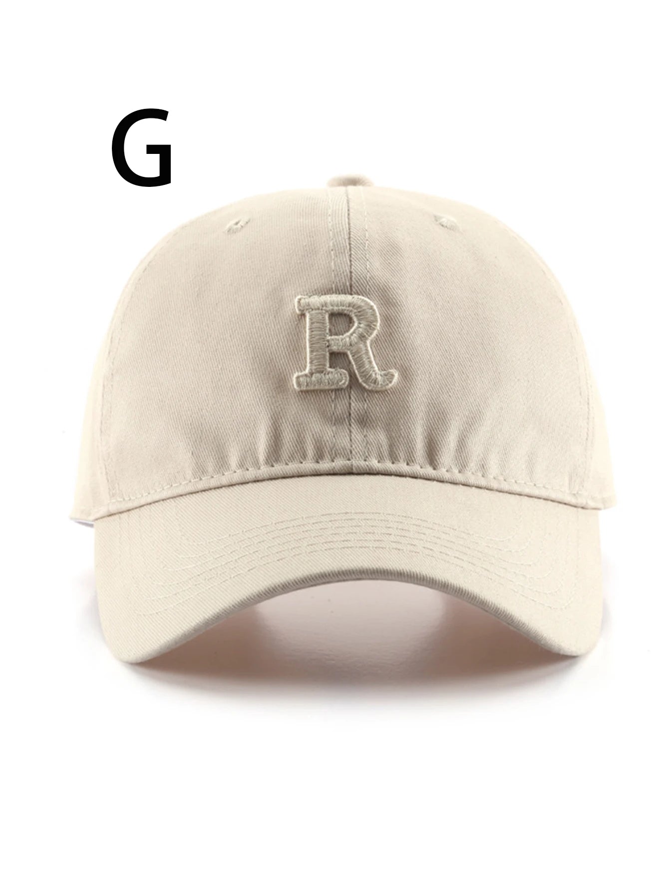 Letter R Embroidered Baseball Cap – Unisex Cotton Dad Hat