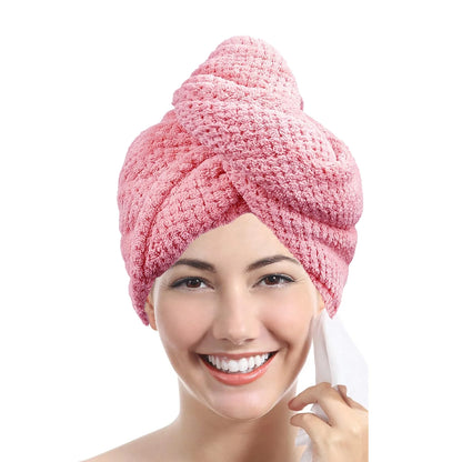 Microfiber Hair Towel Wrap – Absorbent Quick-Dry Turban Cap for Women