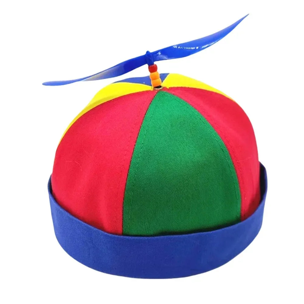 Propeller Beanie Hat – Funny Rainbow Helicopter Cap for Kids