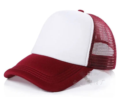 Custom Logo Mesh Trucker Hat – 5-Panel Snapback Baseball Cap for Men & Women