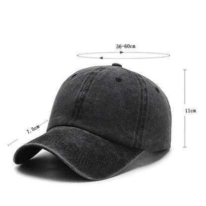 Baseball Cap – Solid Washed Cotton Dad Hat for Men & Women