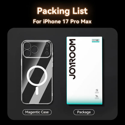 Joyroom Magnetic Case Iphone 17 Pro Max Anti Yellow Transparent Cover Wireless Charger Thin