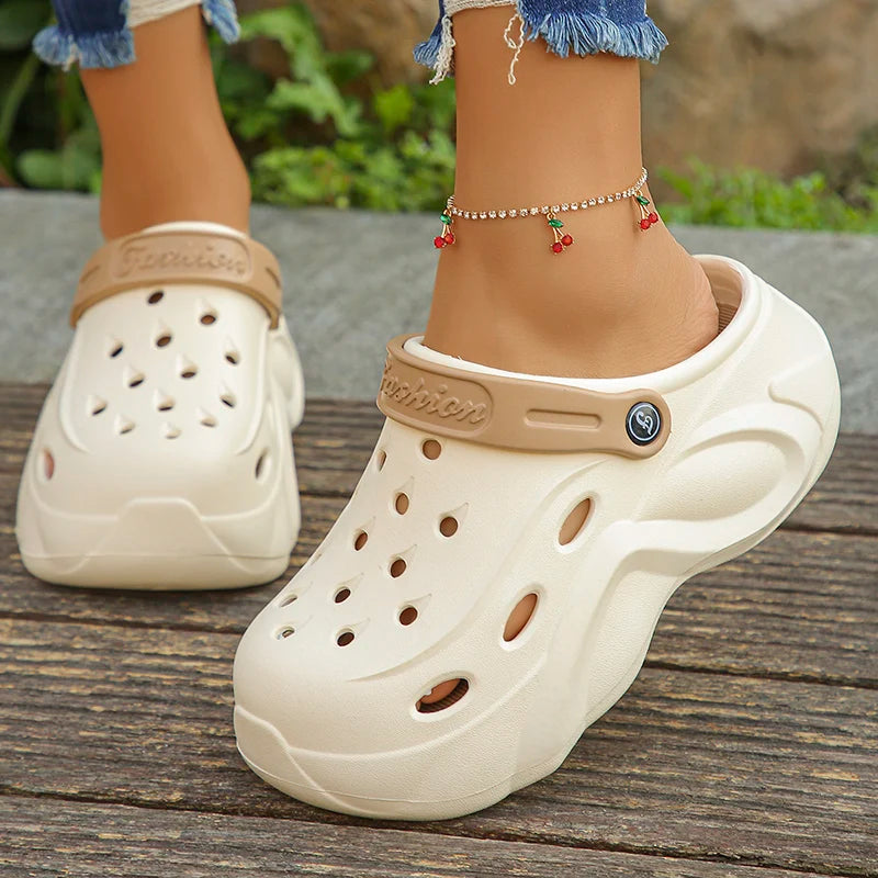 Chunky Platform Clogs for Women – Thick Sole Garden Beach Sandals