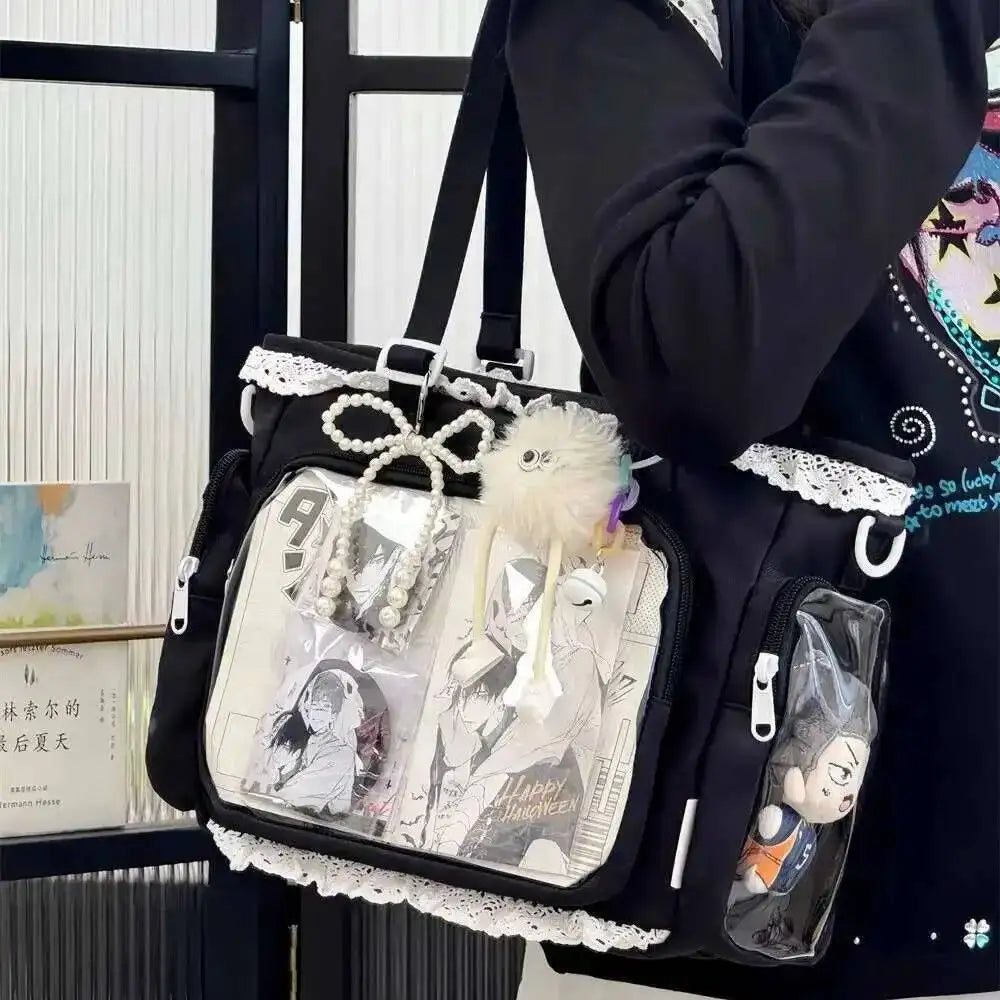Ita Bag Transparent Window Tote – Y2K Kawaii Crossbody Shoulder Bag