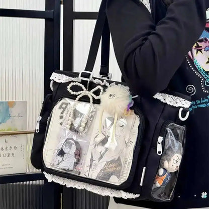 Ita Bag Transparent Window Tote – Y2K Kawaii Crossbody Shoulder Bag