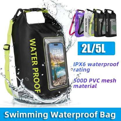 Waterproof Dry Bag with Touch Screen Window – 2L & 5L