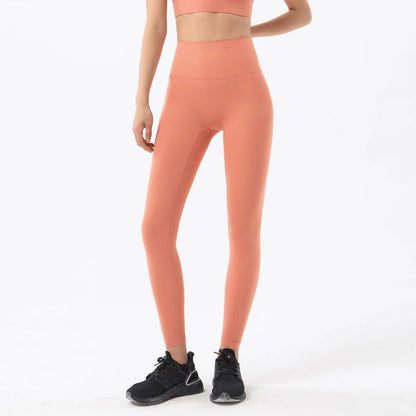 Women's Nylon Yoga Pants – Gym Leggings with Elastic Waist