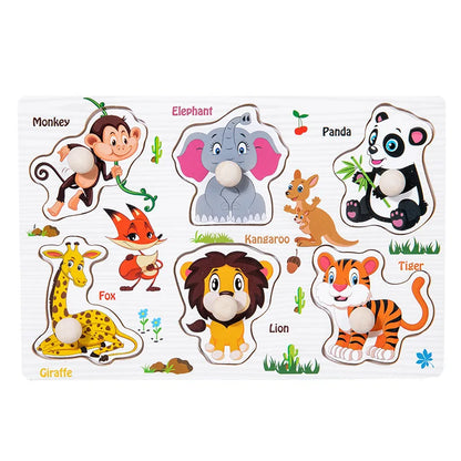 Wooden Montessori Puzzle Toy for Toddlers Ages 1-3