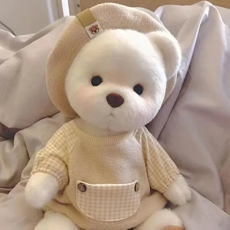 Teddy Bear Plush Toy with Changeable Outfits – Cute Stuffed Animal Doll