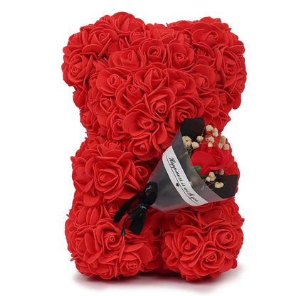 1pc 25m Artificial Flower Eternal Rose Teddy Bear Mom Mother S Day Birthday Valentine Anniversary