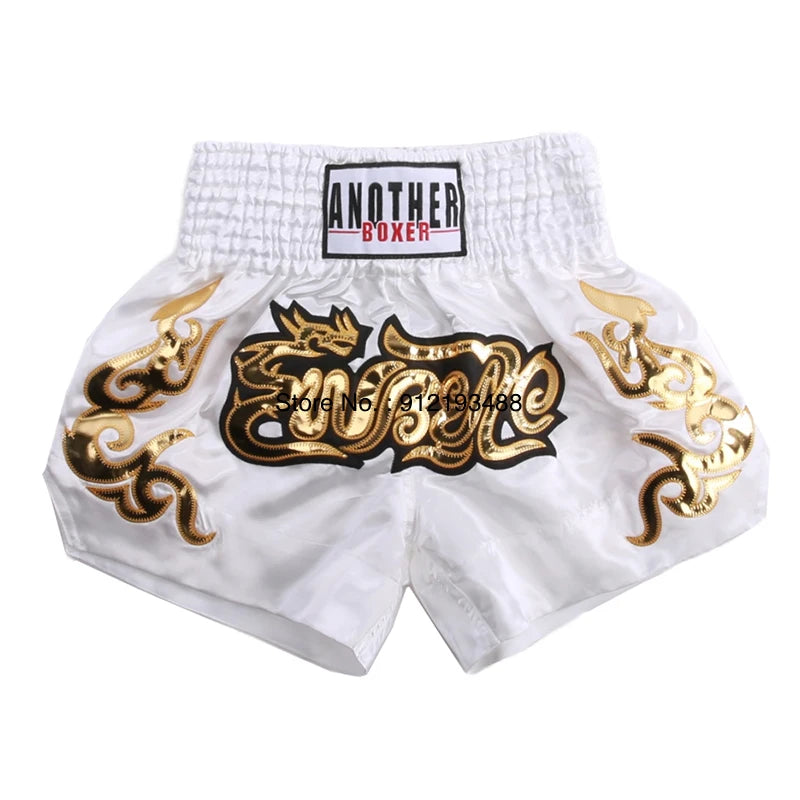 Muay Thai Shorts – Embroidery Kickboxing & Martial Arts Training Pants