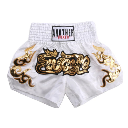 Muay Thai Shorts – Embroidery Kickboxing & Martial Arts Training Pants
