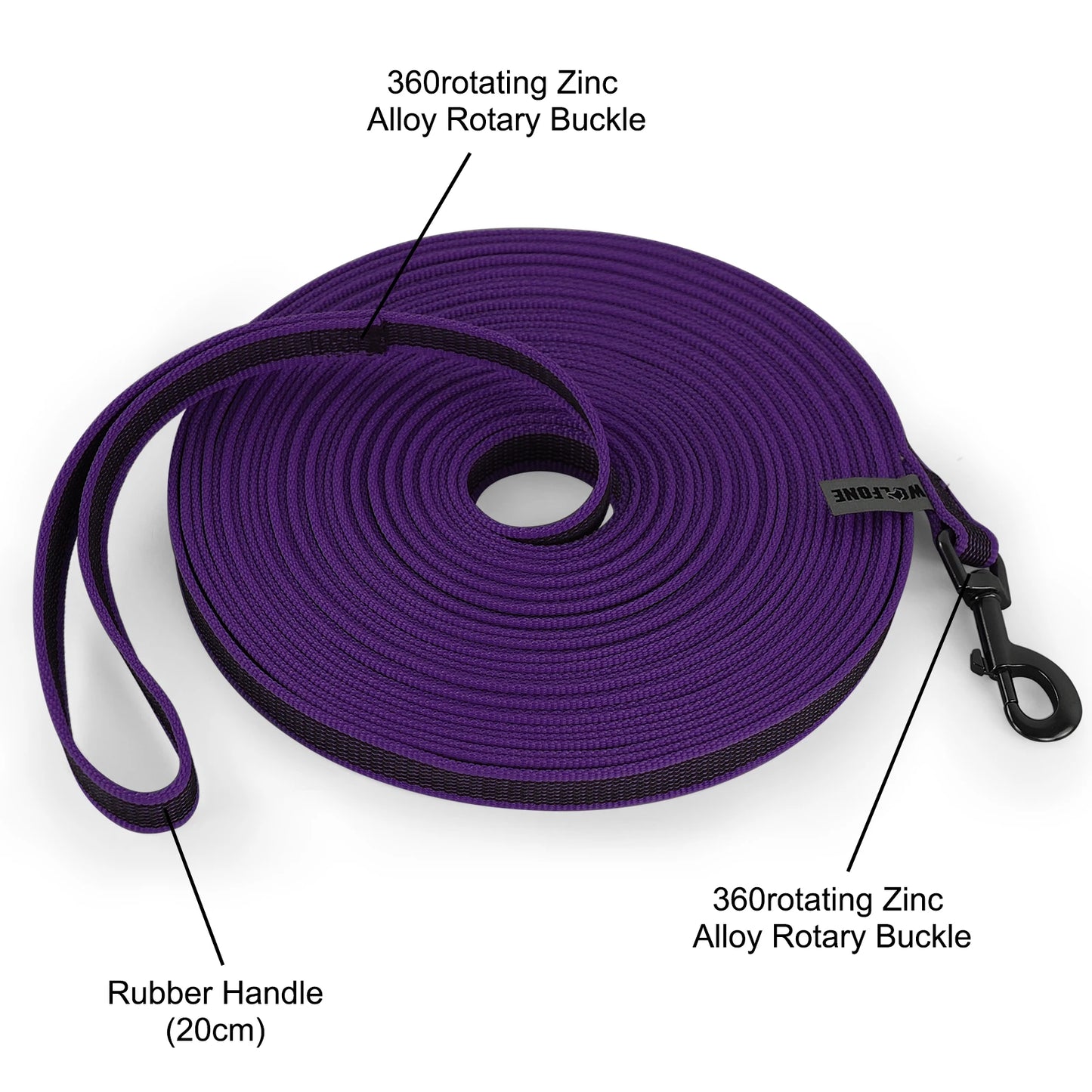 Long Dog Training Leash – Dual Color Nylon Lead 1.5M to 15M