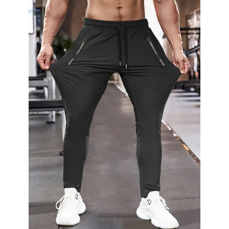 Men's Slim Fit Jogger Pants with Zip Pockets – Plus Size