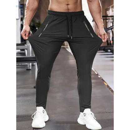 Men's Slim Fit Jogger Pants with Zip Pockets – Plus Size