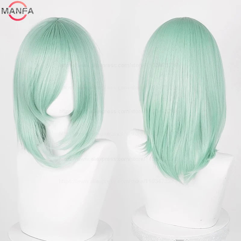 Anime Cosplay Wig - 40cm Medium Straight Wig with Bangs