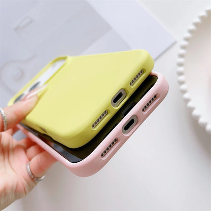 Matte Candy Color Phone Case Iphone 17 Air 16 16e 15 Pro Max Liquid Silicone Shockproof Protection